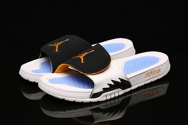 Air Jordan Hydro V Retro Velcro Black Gold White Blue